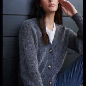 Quince Alpaca Charcoal Women's Cardigan (sold out color)